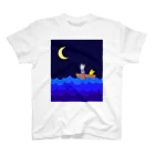 メカショップの月夜の船旅 スタンダードTシャツ