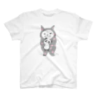 多分ねこのパンダをぎゅっ。(グレー) スタンダードTシャツ