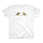 小鳥のとりこやのジョウビタキペア スタンダードTシャツ
