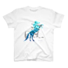 Blue Iris ﾌﾞﾙｰｱｲﾘｽの幸運の左馬 Regular Fit T-Shirt