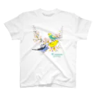 リズさんち🦜👶✨のFlowersセキセイちゃんず スタンダードTシャツ