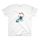 wokasinaiwoのネコノコシカケとカイくん スタンダードTシャツ