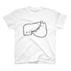 ねこやにわとりやの肝臓胃猫 Regular Fit T-Shirt