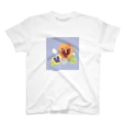 いんこちゃんの里のパンジーとインコ スタンダードTシャツ