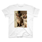 Siamese cat シャムの日向ぼっこ スタンダードTシャツ