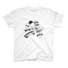 RENTAL BIKE GANGのskate boad / white スタンダードTシャツ