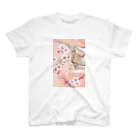 Miaws Shopの桜と三毛猫 スタンダードTシャツ