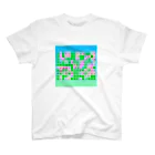 LalaHangeulのかなだらまばさ　グリーン(グラデーションバック スタンダードTシャツ