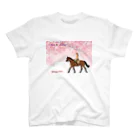 dressage ribbonの桜　horse スタンダードTシャツ