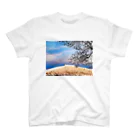 mizuphoto galleryの夕焼けと赤瓦屋根 スタンダードTシャツ