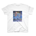 井上晴雄　絵画グッズコーナーの大阪の花火と夜景 スタンダードTシャツ