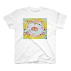 cdjd4のcdjd4 ぶたちゃん　Happy Piggy Regular Fit T-Shirt