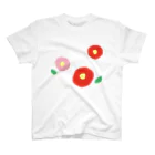 kozukuzukzの椿（赤/白/ピンク） スタンダードTシャツ