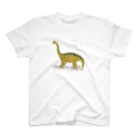 Kanako Okamotoの手描き恐竜ブラキオサウルスTシャツ Regular Fit T-Shirt