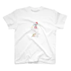 くろまっKのSUZURIショップの【ぱーてぃー 2】インコ 文鳥 鳥 スタンダードTシャツ