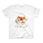 aska/ねこのかんづめのにゃんこカフェ：ワッフル スタンダードTシャツ