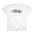 aloha_pineapple_hawaiiのAloha (Navyロゴ)　109  スタンダードTシャツ