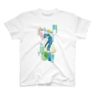 ペンギンパカリのペンギンTeaTime（ターコイズ） Regular Fit T-Shirt