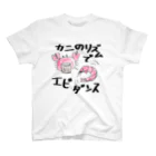 おぜやさんのカニのリズムでエビダンス スタンダードTシャツ