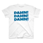 ダムダムサイコ　- Damn Damn Psycho -のDAMN! DAMN! DAMN! Tee 淡色×青 Regular Fit T-Shirt