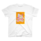 petite_Illustのモノトーンくちびる子Tシャツ スタンダードTシャツ