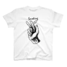 DRIPPEDのSMOKING-タバコを吸っている手- Regular Fit T-Shirt