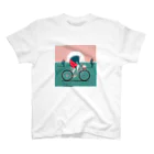 rinkoba_shopの砂漠を旅する自転車のTシャツ スタンダードTシャツ