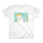 hanamomofalの癒しへそ天猫さん スタンダードTシャツ