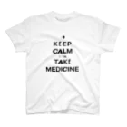 黒澤バイオのKEEP CALM with 薬(黒) スタンダードTシャツ