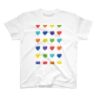 nanairoのrainbow heart Regular Fit T-Shirt