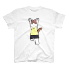 猫会議のフィットネスにゃんこ 跳ねる スタンダードTシャツ