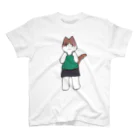 猫会議のフィットネスにゃんこ 構える スタンダードTシャツ