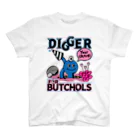 BUTCHOLSのBUTCHOLS DIGGER!Tシャツあお Regular Fit T-Shirt