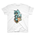 しっきーのみつめねこ青 スタンダードTシャツ