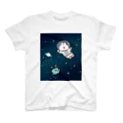 ナポリのSUZURIの宇宙飛行士うさちゃん スタンダードTシャツ