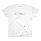 aloha_pineapple_hawaiiのALOHA  (グレイッシュベージュ)  010 スタンダードTシャツ