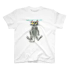 ニャンモナイト商會のNo Cats No Life パステル画 スタンダードTシャツ