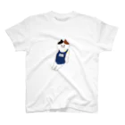 SUIMINグッズのお店の【大・フチあり】スクール水着のねこ スタンダードTシャツ