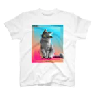 猫ICHIZO公式グッズの目線猫一三 スタンダードTシャツ