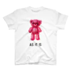 cocoartの雑貨屋さんの【As it is】（桃くま） Regular Fit T-Shirt