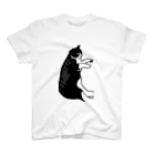 ぽけきゃんの黒と白の猫 Regular Fit T-Shirt