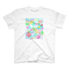 まいにち大変だけどほのぼのって大事のクリスタルフラワー(花柄） スタンダードTシャツ