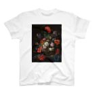 ryo yamaの絵画　花と時計を持つ静物 スタンダードTシャツ