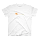 アトリエかのの猫　足あと　肉球　オレンジ Regular Fit T-Shirt