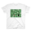 WAMI ARTのネコランタン緑 スタンダードTシャツ