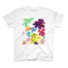 ichiartのドットのお花たちシリーズ スタンダードTシャツ