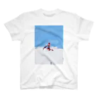 雪イルカの秘密基地　公式の雪イルカのスキーヤー スタンダードTシャツ