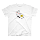 AKIRAMBOWのSpoiled Rabbit Dragging / あのひとをひきずる あまえんぼうさちゃん Regular Fit T-Shirt