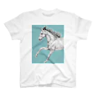 馬の絵の画家　斉藤いつみの馬の素描Tシャツ9 티셔츠