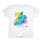 BASEBALL LOVERS CLOTHINGの「見せましょう野球の底力を」レインボー淡色Ver. スタンダードTシャツ